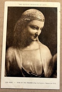 UNUSED PC - HEAD OF THE MADONNA, NINO PISANO, INSTITUTE OF ARTS, DETROIT, MICH