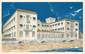 Postcard 1930s Virginia Norfolk Nansemond Hotel Beach occupation 23-12811