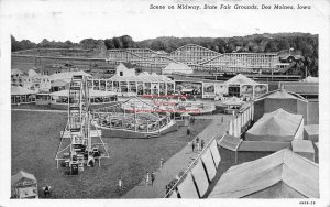 IA, Des Moines, Iowa, Fair Grounds Midway, Roller Coaster, 1946 PM