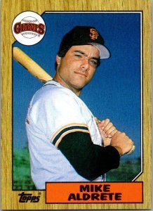 1987 Topps Baseball Card Mike Aldrete San Francisco Giants sk3378