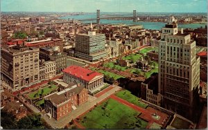 Vtg Philadelphia PA Looking North East from Independence National Park Postcard