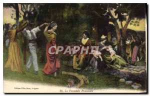 Old Postcard La Farandole Provencale