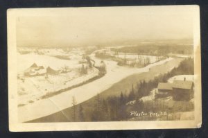 RPPC PLASTER PARK NEW BRUNSWICK CANADA BIRDSEYE VIEW REAL PHOTO POSTCARD