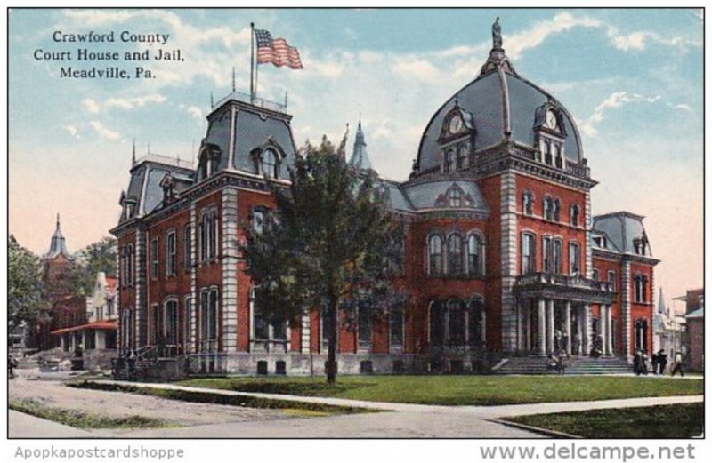 Pennsylvania Meadville Crawford County Court House And Jail