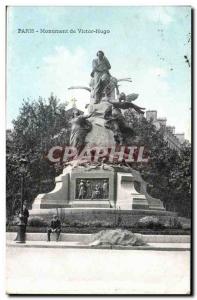 Paris Old Postcard Monument to Victor Hugo