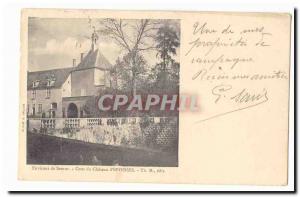 Old Postcard Surroundings of Semur Court of chateau d & # 39Epoisses