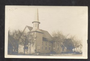 RPPC MAXWELL IOWA CHRISTIAN CHURCH BUILDING VINTAGE REAL PHOTO POSTCARD