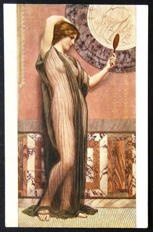 140496 GODWARD A Fair Reflection Nude Female Art RICHARD Ed IMP RUSSIA pc 1910