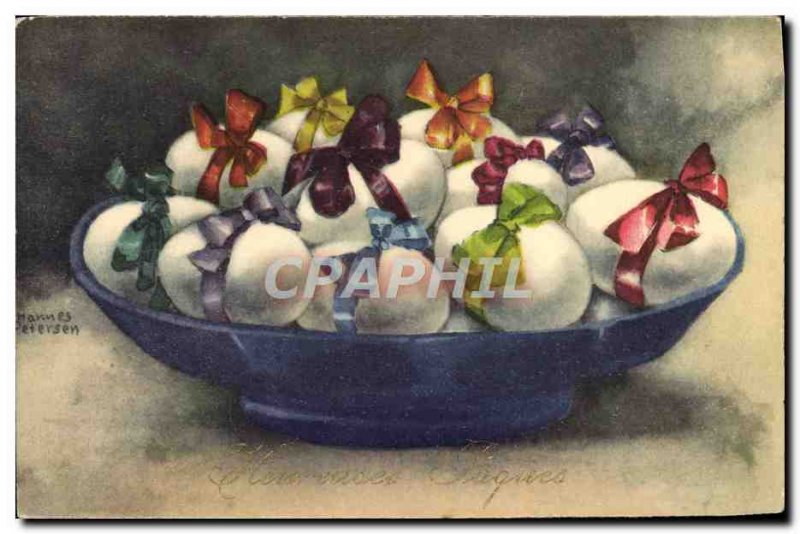 Old Postcard Fantasy Illustrator Eggs