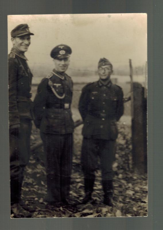 Mint WW 2 Germany Wehrmacht Soldiers Officer Group RPPC Postcard real picture