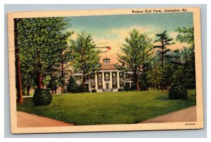 Vintage 1940 Postcard Walnut Hall Horse Farm Newton Pike Lexington Kentucky