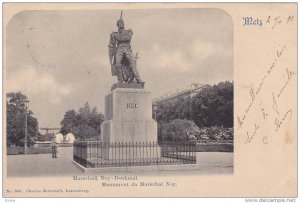 Marschall Ney-Denkmal. Metz , Germany (now France) , PU-1898