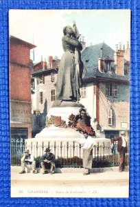 Vintage c1920 Centennial Statue Chambery France Postcard
