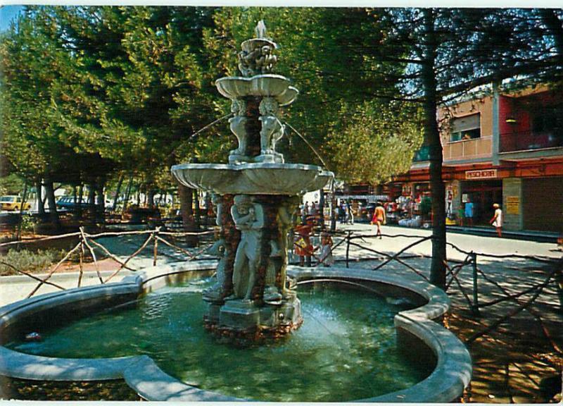 Castellaneta Marina Italy Taranto Fountain Square Shoppes  Postcard  # 7079