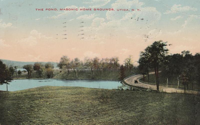 The Pond at Masonic Home Grounds - Utica NY, New York - pm 1912 - DB