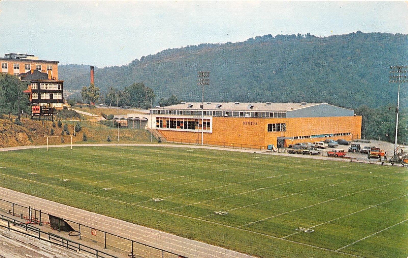 D99 Beaver Falls Pennsylvania Stadium Postcard Football Geneva College Hippostcard