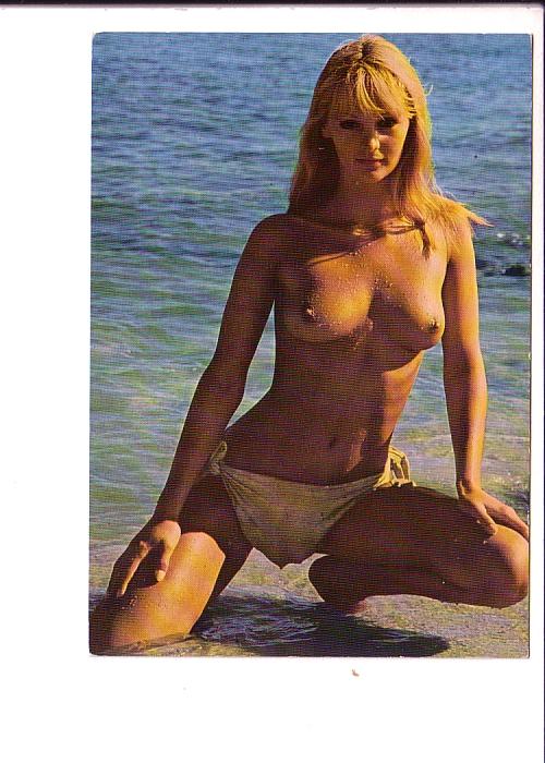 Nude, Blonde Woman in Water, Kruger, Made in Western Germany