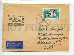 3162899 DDR AIR TRAFFIC Par Avion LABEL COVER FAIR in 1972 year