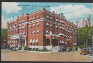 Canada Ontario BELLEVILLE Hotel Quinte with Older Cars pm1936 ~ DB