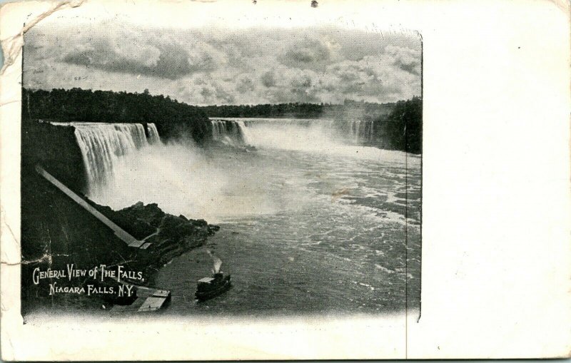 Vtg Carte Postale 1909 Niagara Chutes Général Vue Ny Other Unsorted Postcard Hippostcard 