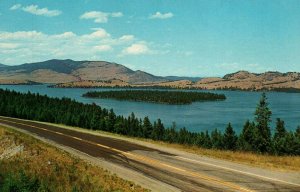 Flathead Lake Montana MT Wildhorse & Melita Islands In Big Arm Bay Postcard 