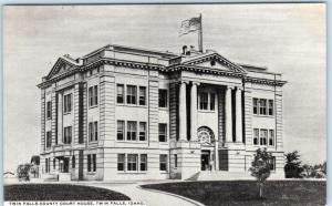 TWIN FALLS, Idaho  ID    Twin Falls COUNTY COURT HOUSE   ca 1910s   Postcard