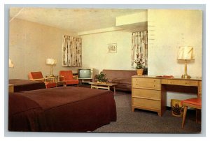 Vintage 1959 Advertising Postcard - The Van Cortlandt Motel Room NYC New York 
