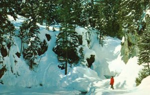 Rangeley Maine ME, Winter Smalls Falls Summer Winter Fishing Waterfalls Postcard