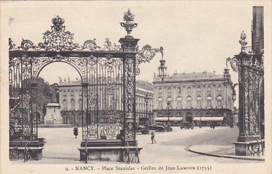 France Nancy Place Stanislas Grilles Jean Lamour