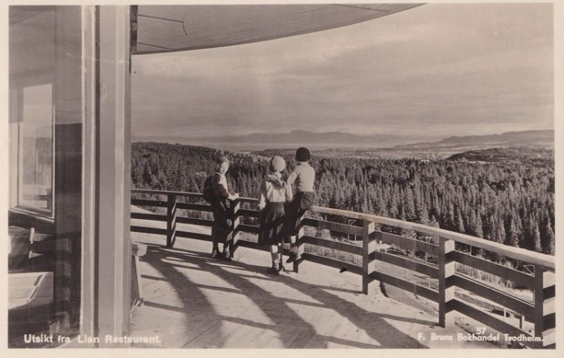 Utsikt Fra Lian Restaurant Real Photo Norway Postcard