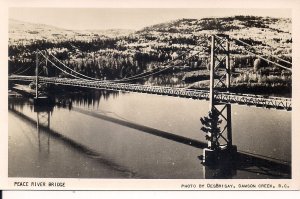 RPPC CANADA Taylor BC, Peace River Bridge, Now Collapsed, EKC 1930-50