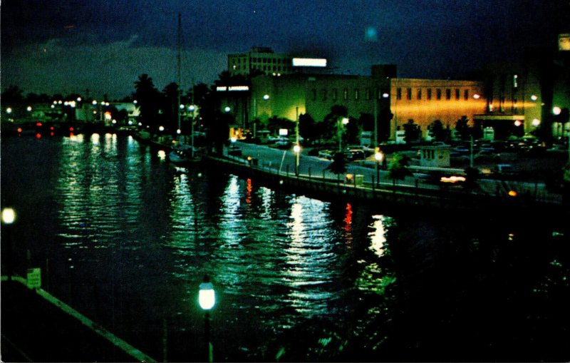 Florida Fort Lauderdale Mysterious New River At Night