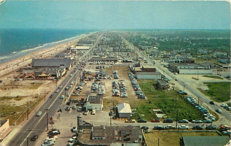 Aerial View Virginia Beach Virginia South Peninsula Teich 1957 Postcard 7484