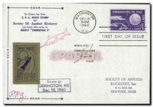 Letter Mail Rocket USA December 15, 1960 Swordfish