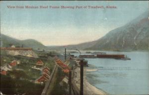 View from Mexican Head Frame Showing Treadwell AK c1910 Postcard rpx