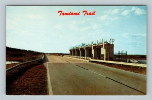 Tamiami Trail Everglades Links East West Flood Control, Florida Vintage Postcard
