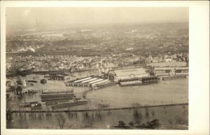 Springfield Massachusetts MA Aerial View of Flood c1920s Real Photo Postcard #1