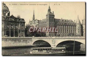 Old Postcard Paris Commercial Court and Concierge Peniche