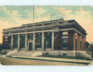 Divided Back POST OFFICE SCENE Pittsburg Kansas KS hs1764