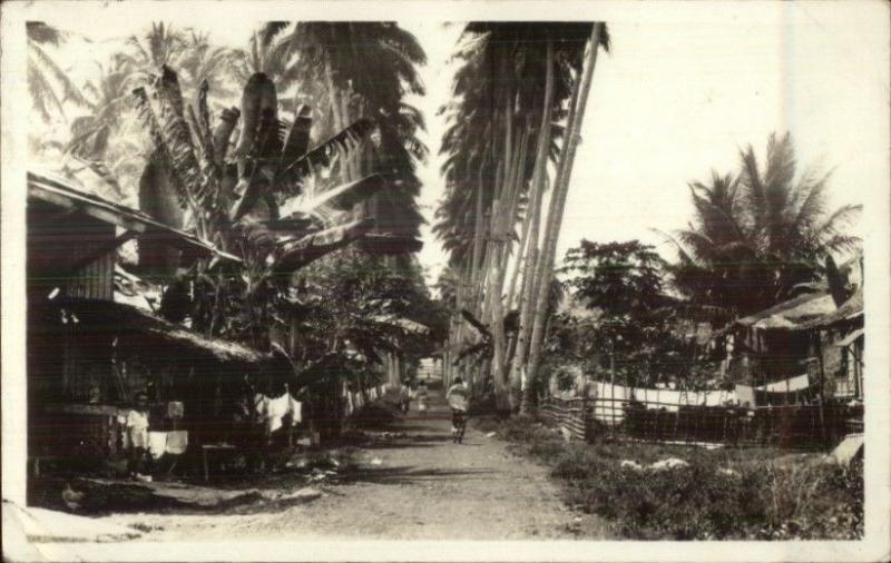 Street View Natives Homes Village Manila Philippines Message & Cancel RPPC