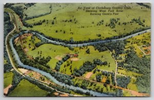 WV Clarksburg Country Club West Fork River Postcard P21