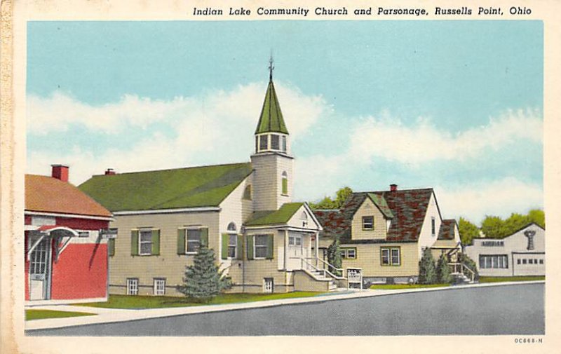 Indian Lake, Community Church and Parsonage Russells Point, Ohio OH