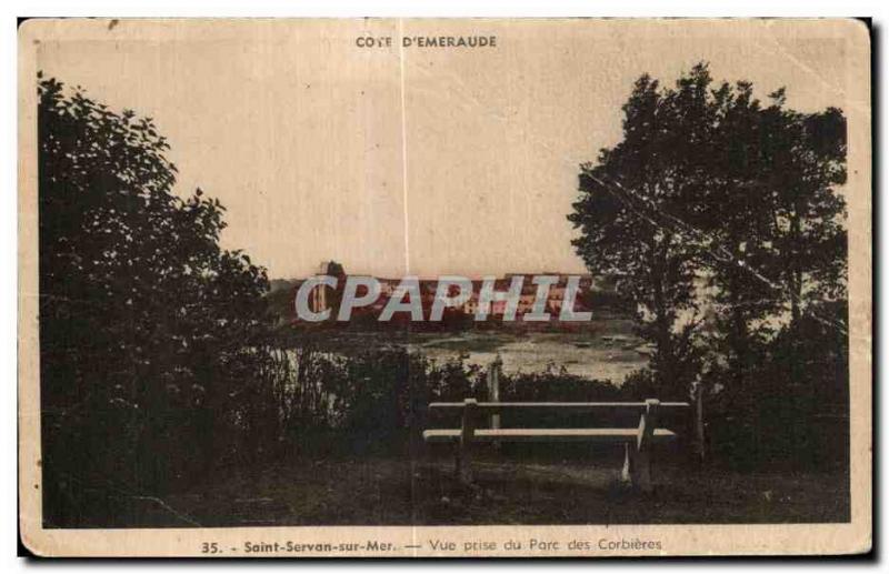 Old Postcard Cote D Emeraude Saint-Servan Sea View from the Parc des Corbieres