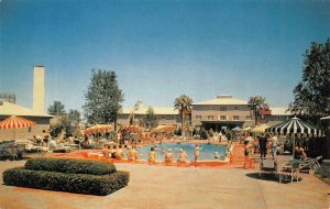 THUNDERBIRD HOTEL Las Vegas, NV Swimming Pool Roadside c1950s Vintage Postcard