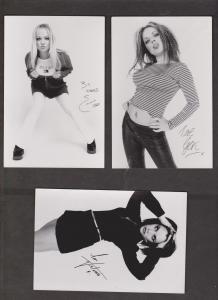 SPICE GIRLS - 3 Real Photo Cards - Printed Autographs - Unused - Writing On Back
