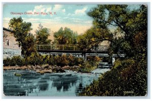 1917 View Of Otsquago Creek Bridge Fort Plain New York NY Antique Postcard