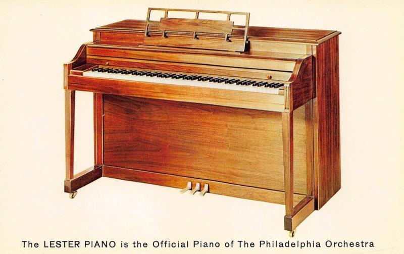 Philadelphia PA Lester Betsy Ross Model 46 Spinet in Walnut Piano Postcard