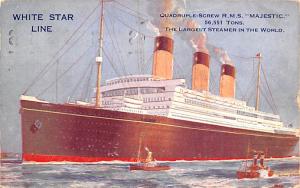 White Star Line, Quadruple Screw RMS Majestic, Largest Steamer in World 1926 ...