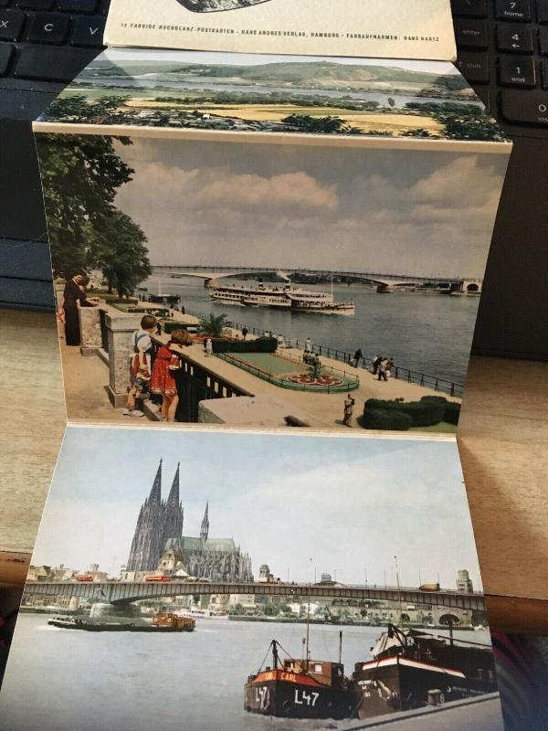 Vintage Souvenir Postcard set of 12 - Der Schone Rhein  Germany