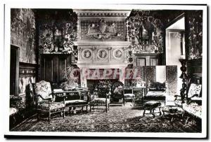 Old Postcard Combourg Interieur du Chateau Le Salon
